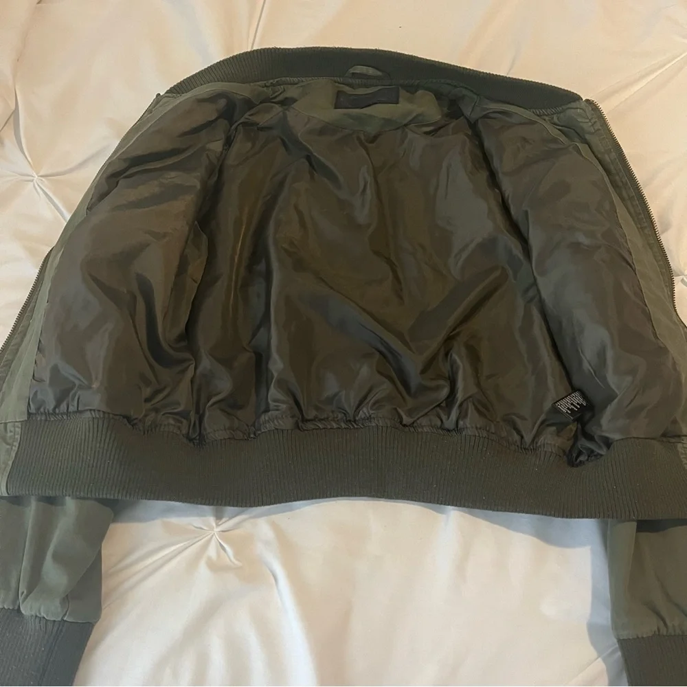Ambiance Small Olive Bomber Jacket - Picture 9 of 16
